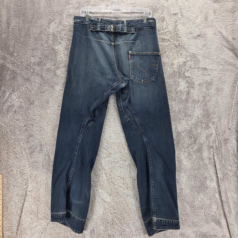 Vintage Levis Engineered Jeans Mens 30x32 Blue Buckle Back One Pocket Twisted